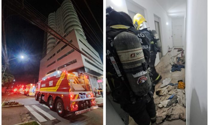 Incêndio em apartamento provoca evacuação de edifício em Balneário Camboriú