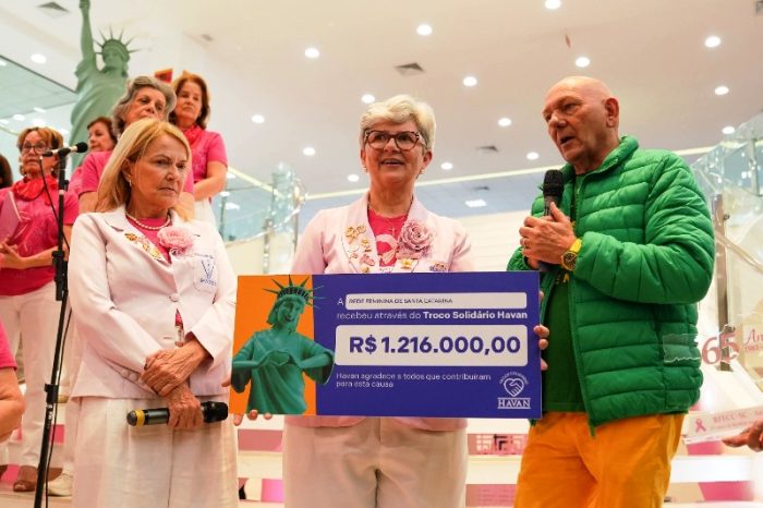Havan abre doa R$ 1,2 milhão à Rede Feminina de Combate ao Câncer