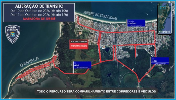 Corridas alteram trânsito em Florianópolis durante o feriadão