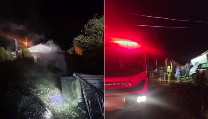 Jovem grávida e pai morrem em incêndio em SC
