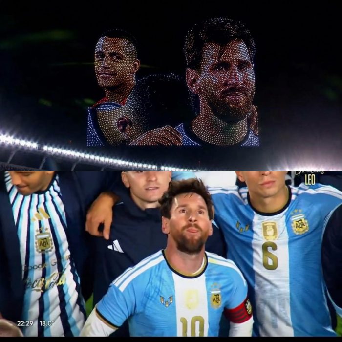 Show de drones na despedida de Messi vira meme
