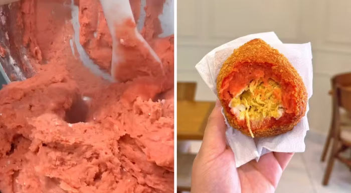 Erro na receita transforma coxinha rosa em sucesso na internet