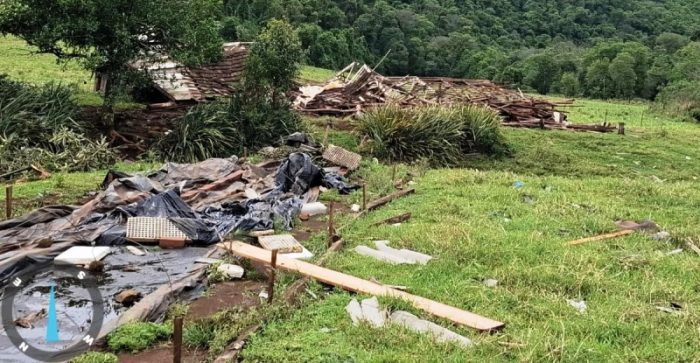 Temporal na madrugada provoca danos em 29 cidades de Santa Catarina
