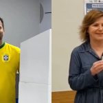 Adriano Silva e Rejane Gambin registram seus votos em Joinville