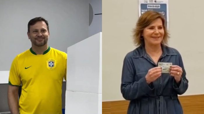 Adriano Silva e Rejane Gambin registram seus votos em Joinville